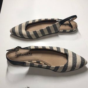 Splendid stripe pointy toe flats size 8